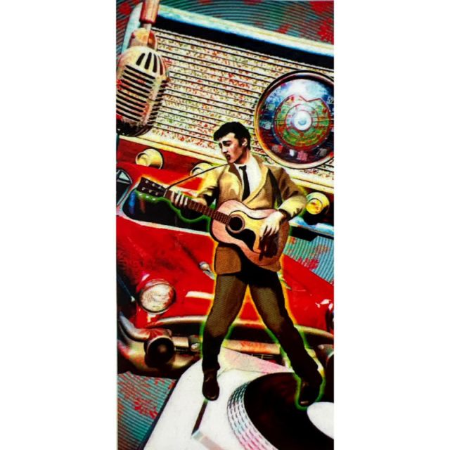 ROCK AND ROLL (ELVIS) Backdrop Hire 1.2mW x 2.4mH
