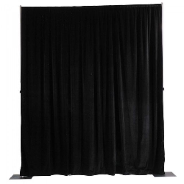 black velvet free standing drape