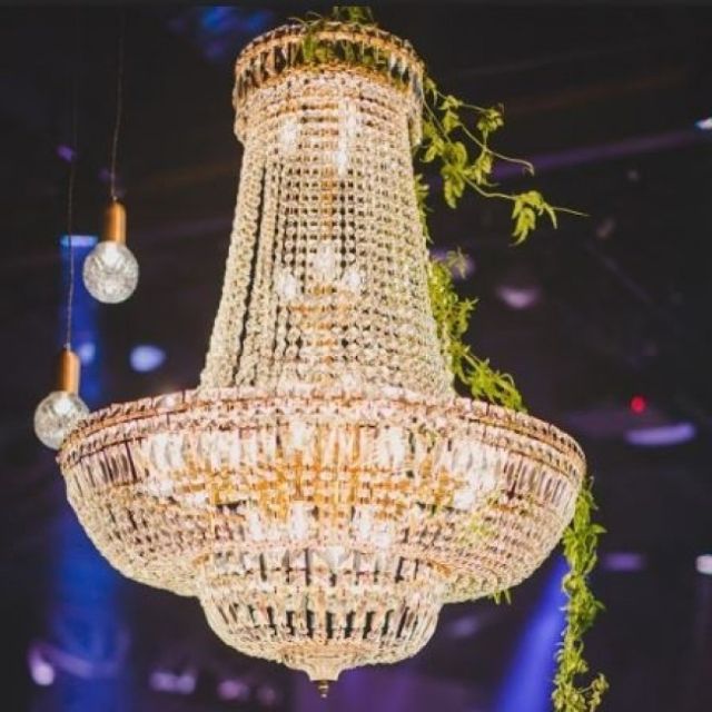 Chandelier Golden Basket Hire