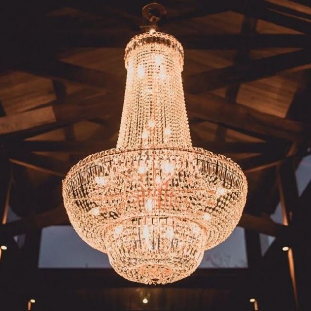 Chandelier Installation Golden Basket Hire