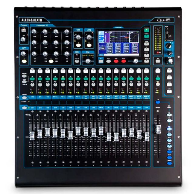 Allen and Heath QU16 Digital Mixer Hire Front