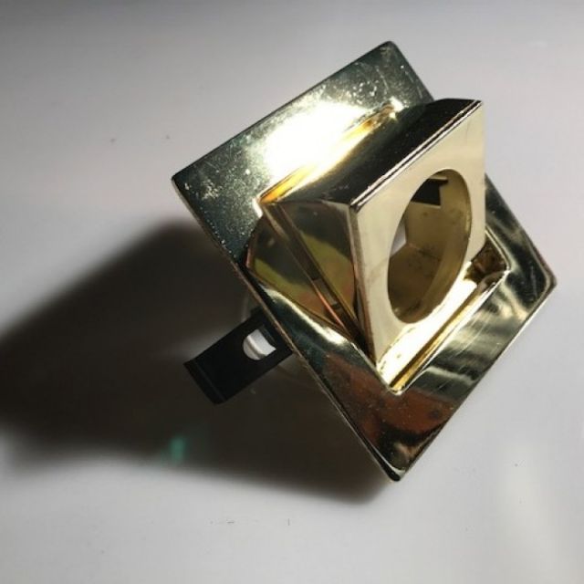 Gold Square Light Fitting