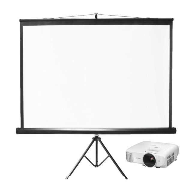 Tripod-Screen-and-Projector-Hire-(2.4-x-2.4m)