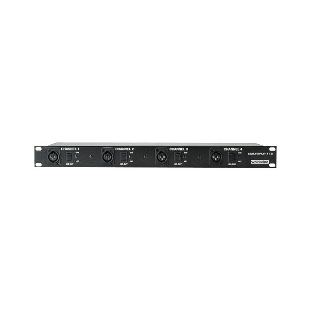 Whirlwind WH MLTSP1X2 Multisplitter 4 - SP1X2 Units in 1 Space Rack Mount