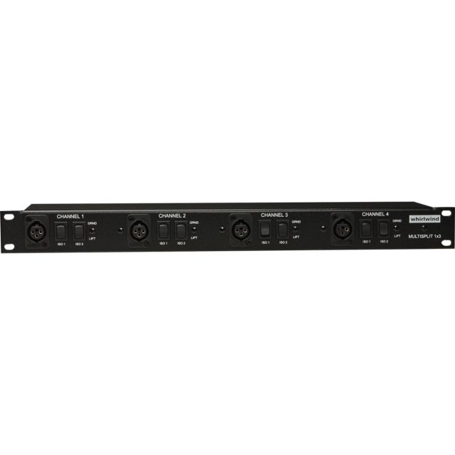 Whirlwind WH MLTSP1X3 Multisplitter 4 - SP1X3 Units in 1 Space Rack Mount