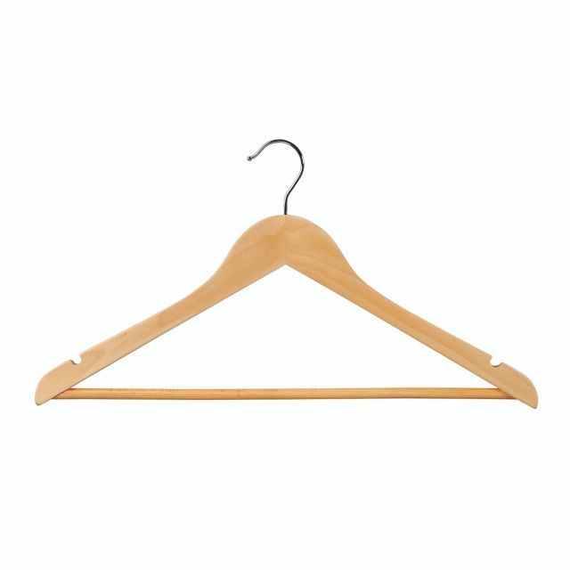 wooden notched cloths coat hanger Hire