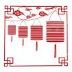 Pre-printed and designed backdrop ASIAN LANTERNS 01 Backdrop Hire 2.4mW x 2.3mH