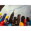 Pre-printed and designed backdrop COLOURFUL SKYLINE BUILDING CITY Backdrop Hire 3.58mW x 3mH