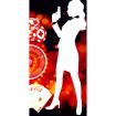 Pre-printed and designed backdrop JAMES BOND CASINO ROYALE WOMAN Backdrop Hire 1.2mW x 2.4mH