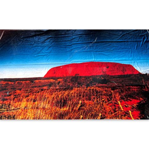 Pre-printed and designed backdrop OUTBACK ULURU Backdrop Hire 3.5mW x 2.4mH