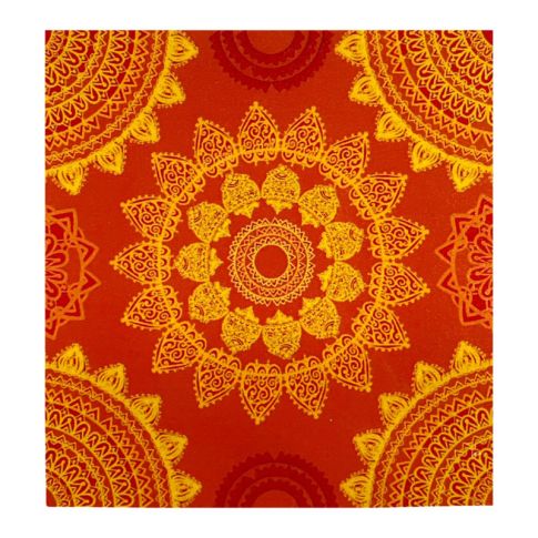 Pre-printed and designed backdrop ORANGE INDIAN DESIGN Backdrop Hire 2.3mW x 2.4mH