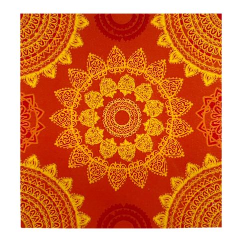 Pre-printed and designed backdrop ORANGE INDIAN DESIGN Backdrop Hire 2.3mW x 2.4mH