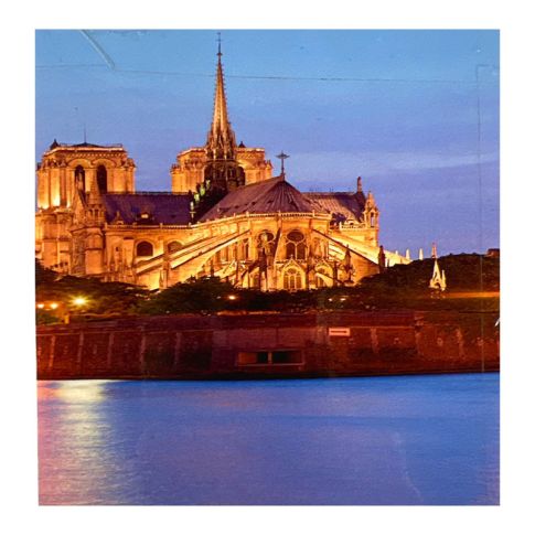 Pre-printed and designed backdrop FRANCE NOTRE DAME Backdrop Hire 1.2mW x 2.4mH