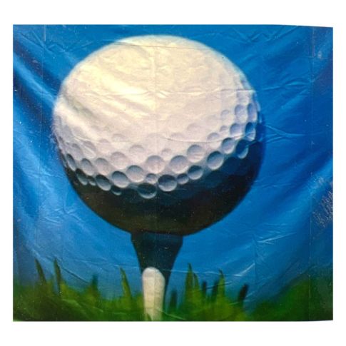 Pre-printed and designed backdrop GOLF BALL Backdrop Hire 2.4mW x 2.3mH