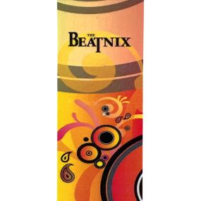 Pre-printed and designed backdrop THE BEATNIX LEFT Backdrop Hire 1.8mW x 5mH